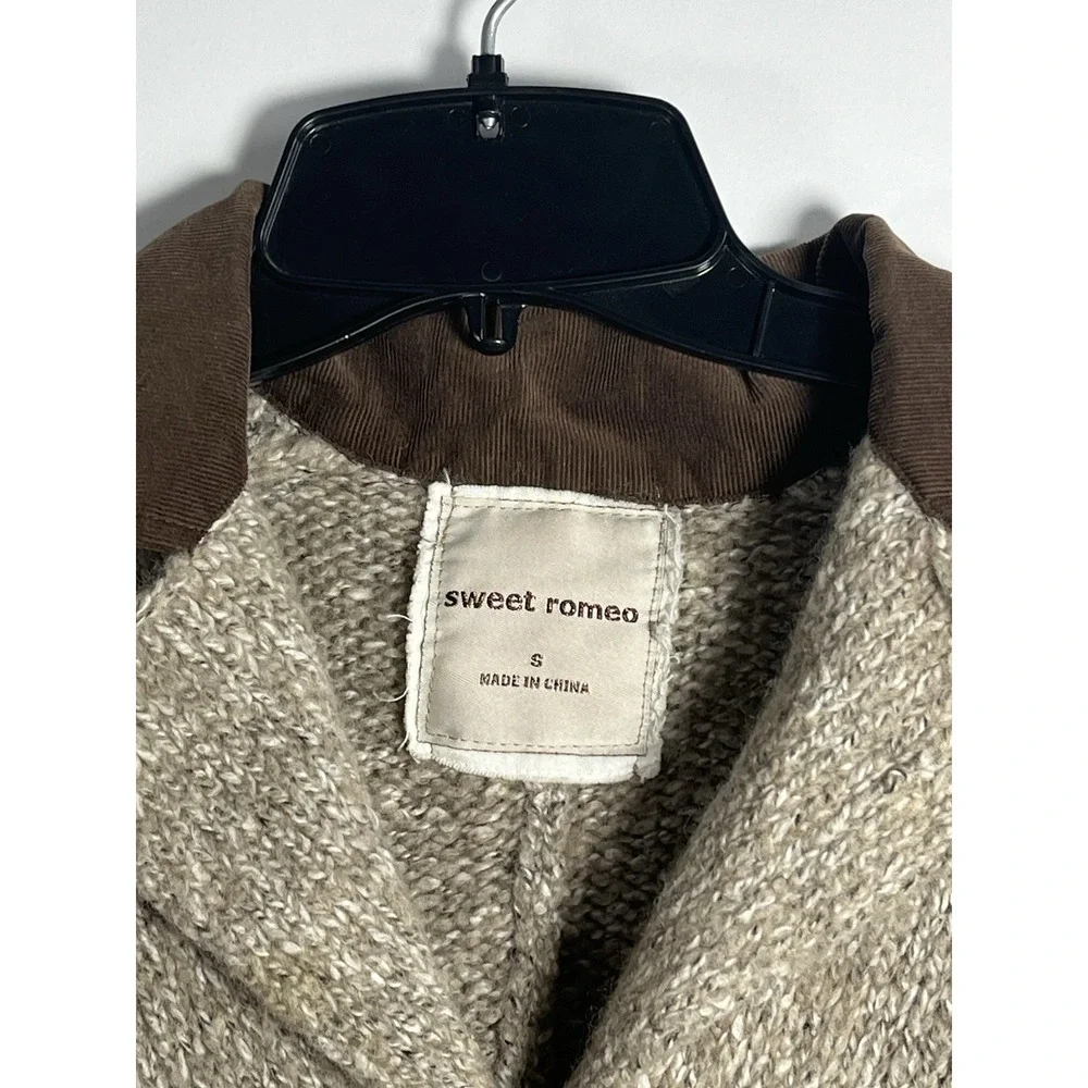 Sweet‎ Romeo Cardigan Sweater Button Elbow Patches Small